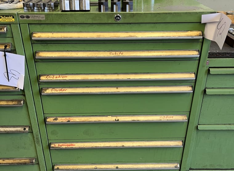 LISTA Workshop drawer cabinet with contents